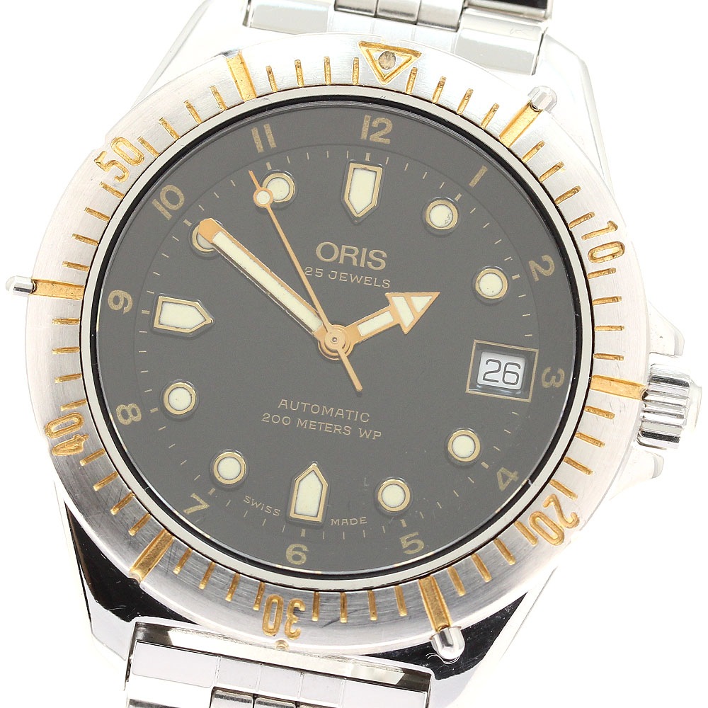 オリス ORIS 7401 クラシック スポーツダイバー デイト 自動巻き メンズ _939477【中古】