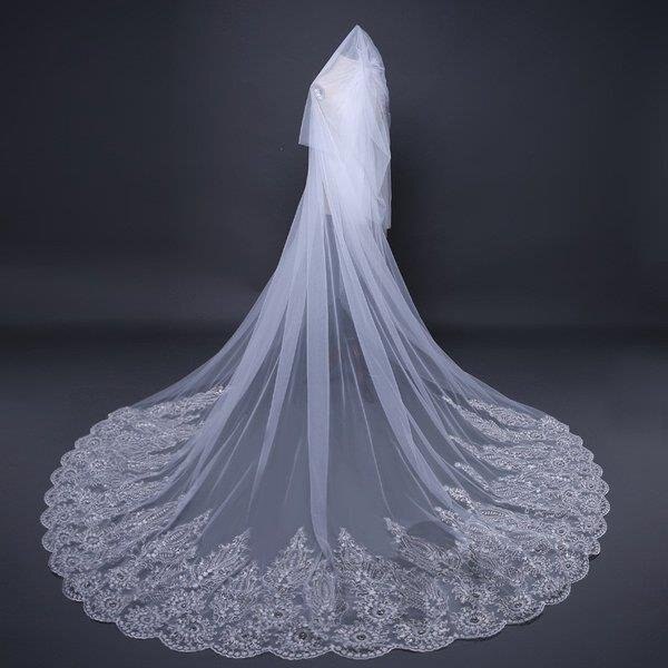 髪飾り ウエディングベール 刺繍 レースベール 花柄 結婚式 花嫁 ロングベール レディース ウェデ30%までに制限 5,375円