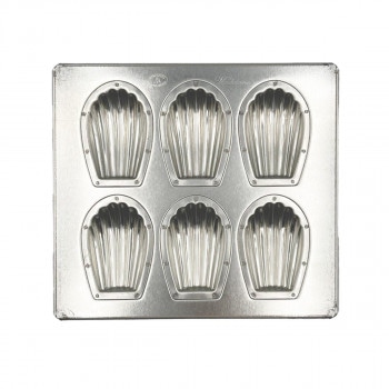 松永製作所　シリコン加工　シルバーマドレーヌ天板6P MS82