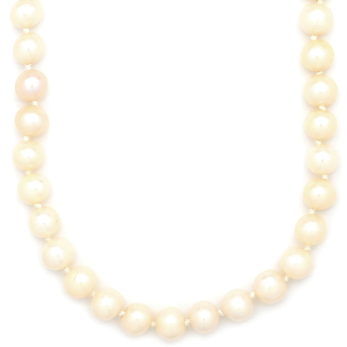 ネックレス パール ロングネックレス パール パールホワイト 淡水パール 【中古】