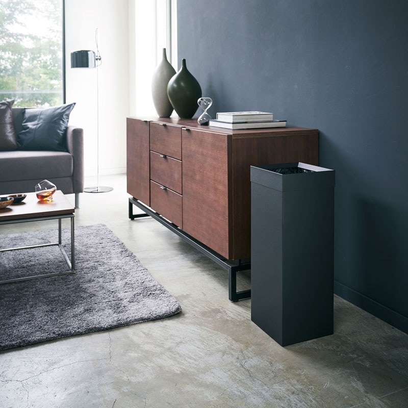 ダストボックス 山崎実業 TOWER タワー トラッシュカン角型ロング ブラック