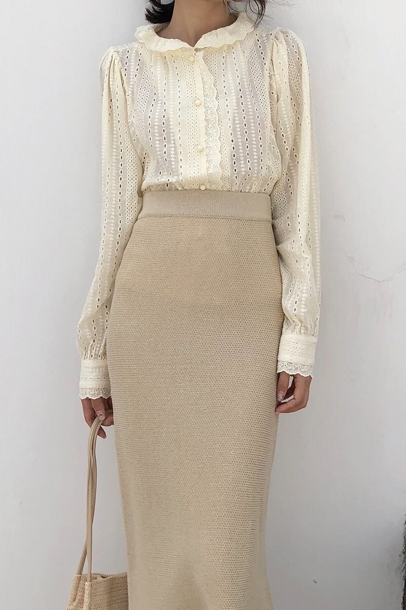 レースブラウス フェミニン 大人 デート ナチュラル 0385t