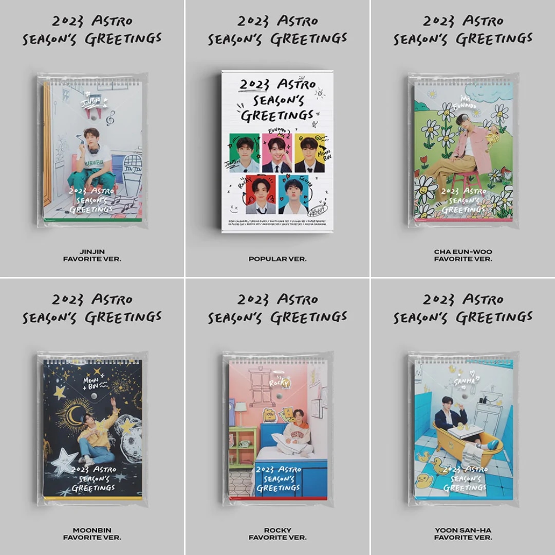 [6種選択] ASTRO 2023 SEASONS GREETINGS POPULAR/FAVORITE シーズングリーティング 公式カレンダー/予約