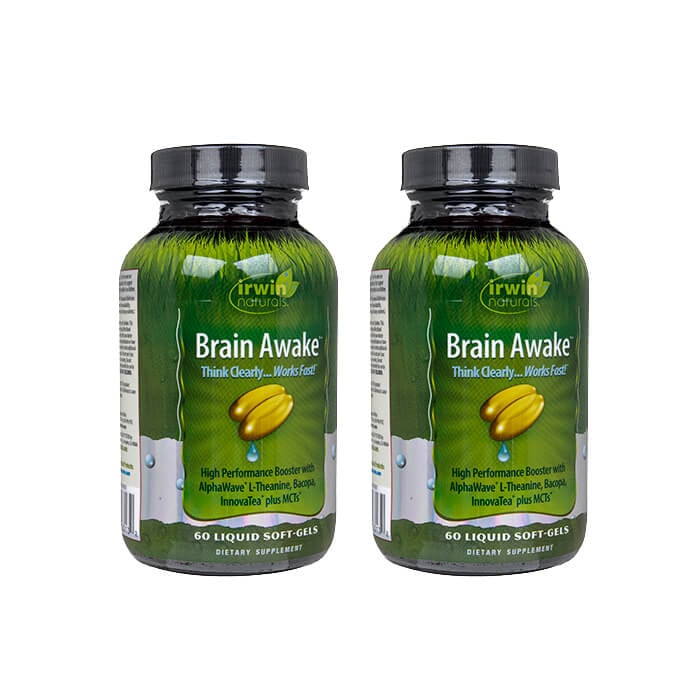 IrwinNaturals ブレインアウェイク 60錠 2本 アーウィンナチュラルズ Brain Awake 海外発送 日時指定不可 ヤマト国際便発送