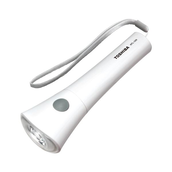 （まとめ） 東芝 LED懐中電灯 乾電池別 単1形2本用 ホワイト (×3セット)