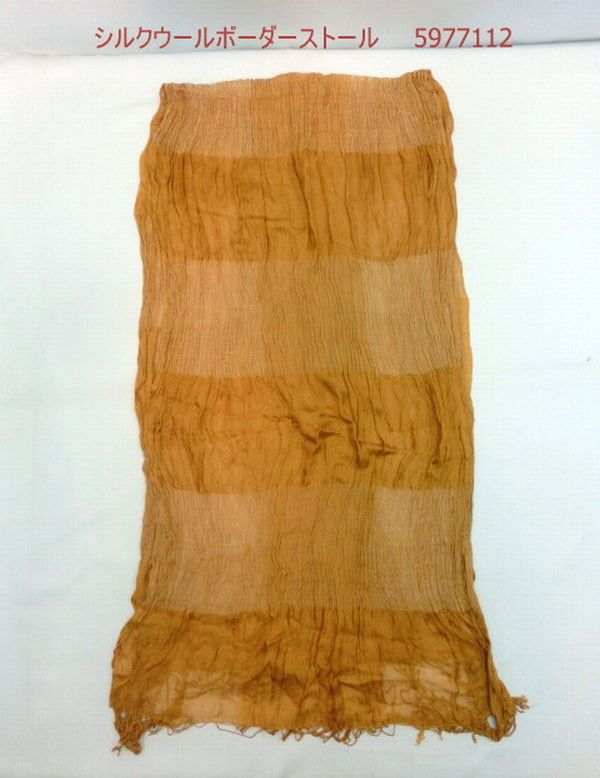 ストール ファッション小物 レディースファッション シルク ウール ボーダー ラフスタイル 柔らか