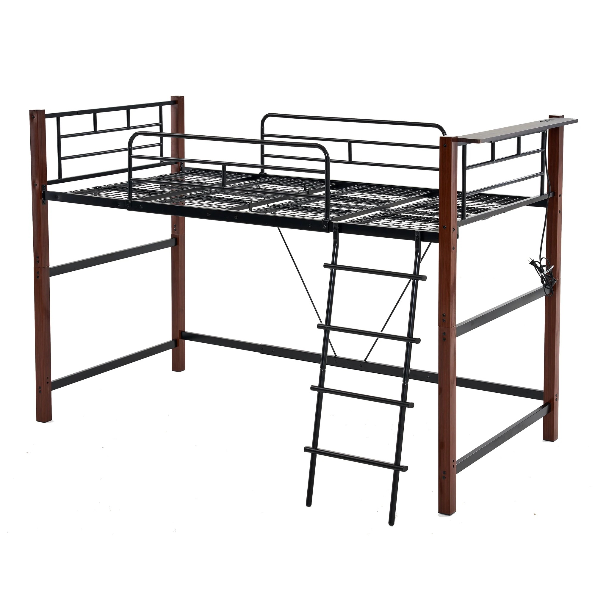 【国内で発送&送·料·無·料】【高さ130cm】ロフトベッド パイプベッド 耐荷重150kg シングル 高さ130cm ロータイプ システムベッド 収納 棚 ミドルタイプ 北欧風 一人暮らし 大人 ス