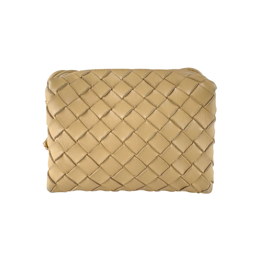 ボッテガヴェネタ BOTTEGAVENETA ショルダーバッグ ミニ ループ レザー ベージュ レディース z9535