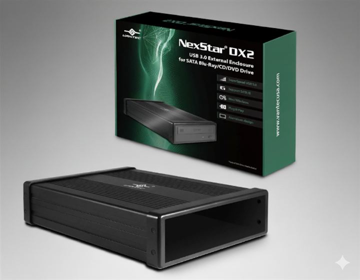 Vantec NexStar DX2 USB 3.0 外付けエンクロージャ設計 5.25インチブルーレイ/CD/DVD SATAドライブ用 第2世代DX ドライバー不要 (ブラック)