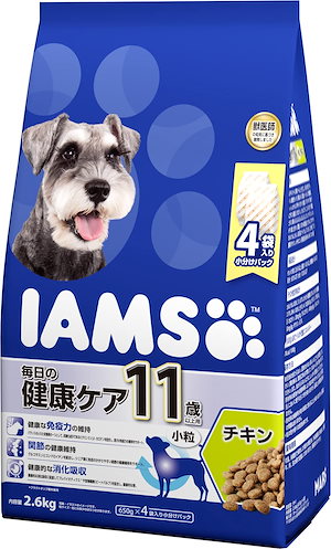 アイムス (IAMS) ドッグフード 11歳以上用 毎日の健康ケア 小粒 チキン シニア犬用 1個 (x 1)