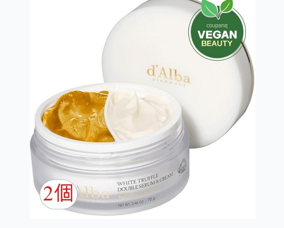 [1+1]ダルバホワイトトリュフダブルセラム＆クリーム70g2個