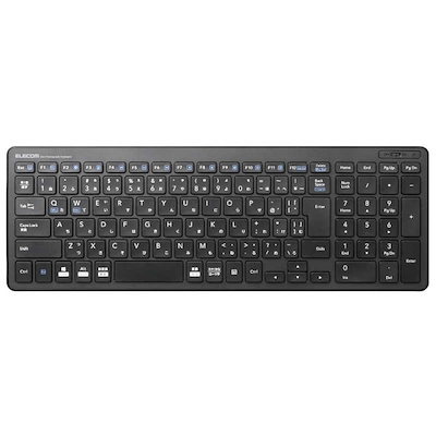 他サイト： エレコム ELECOM 無線超薄型コンパクトキーボード ブラック TK-FDP099TBKの商品画像