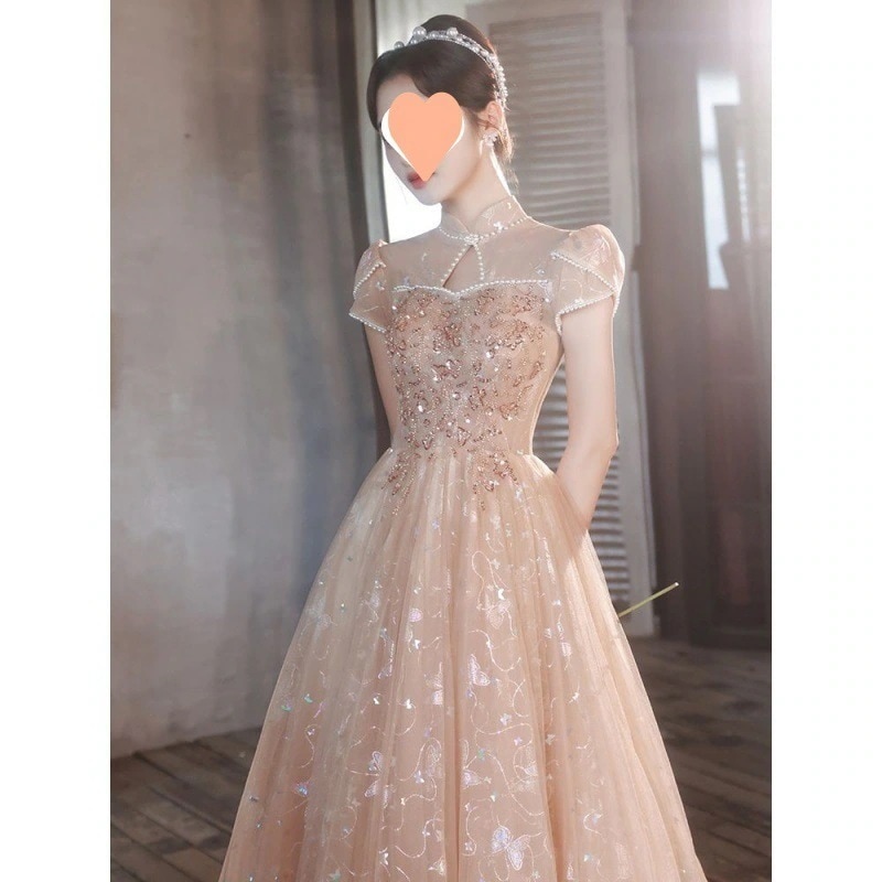 【2枚購入で 3oo円OFF！】シャンパンチャイナイブニングドレスレディース2025ロング卒業スタイルシニアプリンセスドレス 5,167円