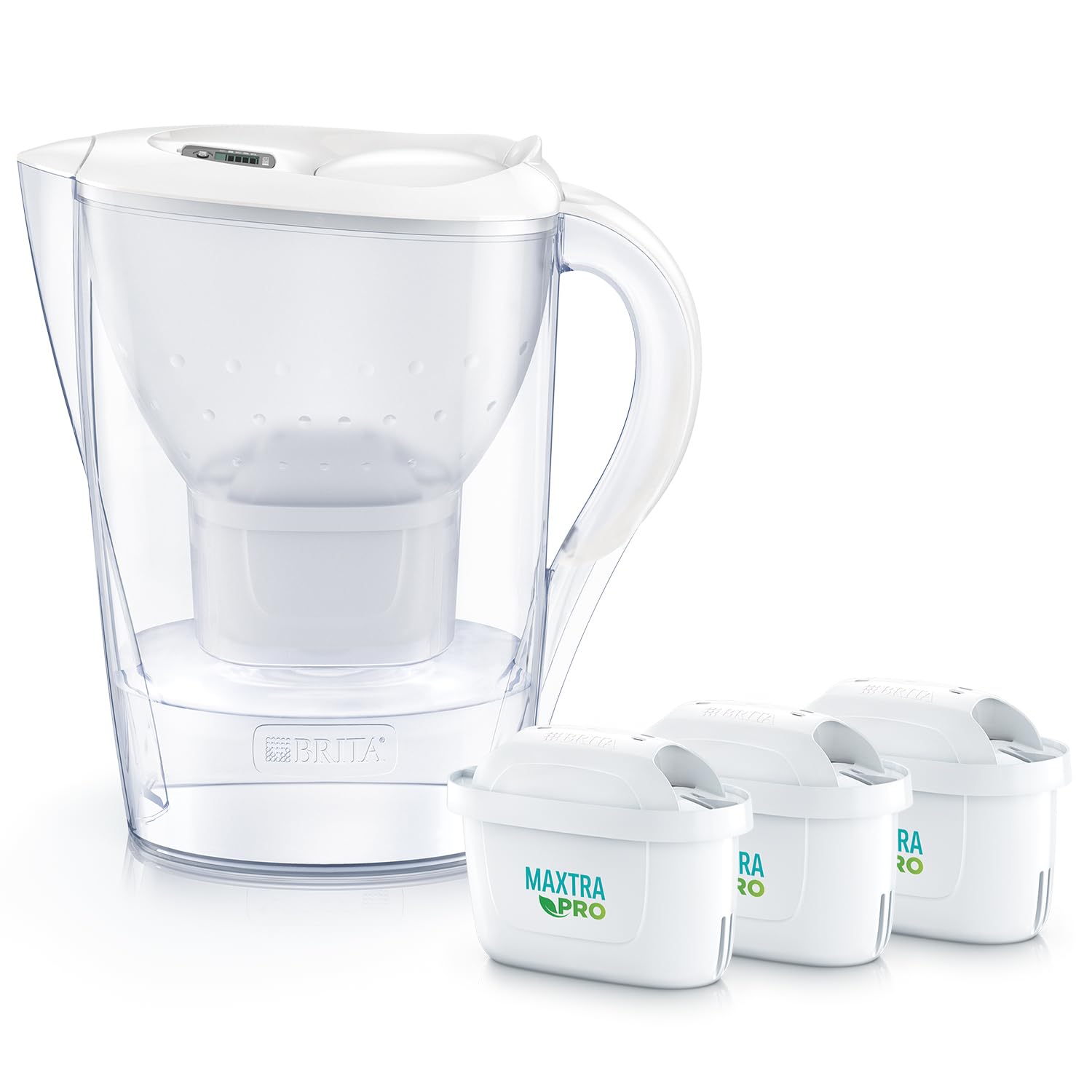 ブリタ 浄水器 ポット型 PFOS/PFOA除去試験済 ろ過水容量1.15L(全容量:2.4L)【日本正規品】マレーラ マクストラプロ ピュアパフォーマンス カートリッジ 3個付