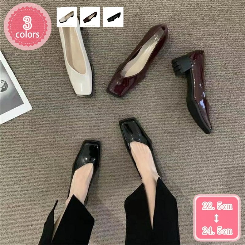 500円OFFクーポン レディースパンプス 美脚 フォーマルパンプス 足が痛くない 4cmヒール スクエアトゥパンプス 通勤パンプス 冠婚葬祭 レディース 太めヒール フォーマルシューズ レディース靴