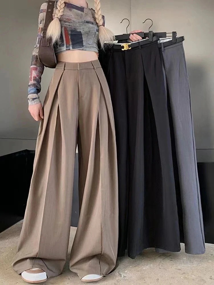 ワイドパンツ レディース タックワイドパンツ ボトムス パンツ スラックス ロング 美シルエット