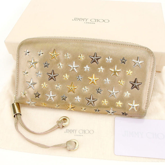 ラウンドファスナー財布 長財布 SUTAR FILIPA ピンクゴールド 中古
