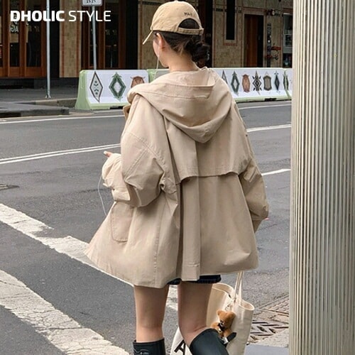 フードハーフトレンチジャケット・p637216