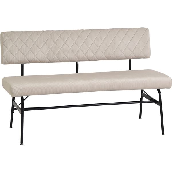 ダイニングベンチ スミレ 幅約120cm 肘無し BE ベージュ 組立式