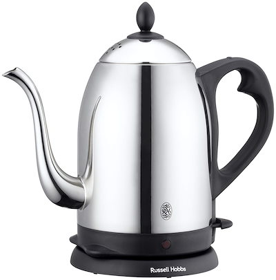 他サイト： 大石アンドアソシエイツ ラッセルホブス 電気ケトル コーヒー 1.2L ドリップ ポット 細口 ステンレス 洗いやすい 1250W 7412JPの商品画像