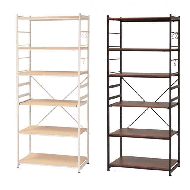 スチールラック(ワイドタイプ)幅75 ナチュラル／ブラウン 21,700円