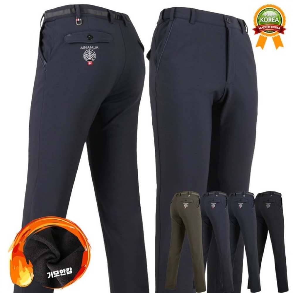 (Most Gentleman) AMD 起毛プレミアムスパンパンツ冬用メンズ起毛スパンパンツバンディングパンツボタン留めデイリールック 6,388円