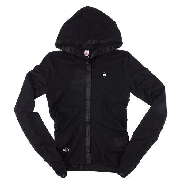 女性メッシュシャーリングカバーアップカーディガン QQ212OFT41 BLK