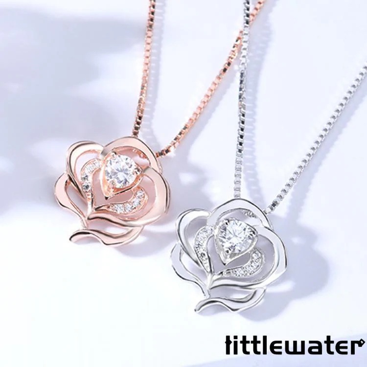 ネックレス レディース お花 ローズ フラワー 上品 エレガント 娘 彼女 妻 嫁 母 女性 誕生日お祝い 記念日 誕生日プレゼント 母の日ギフト