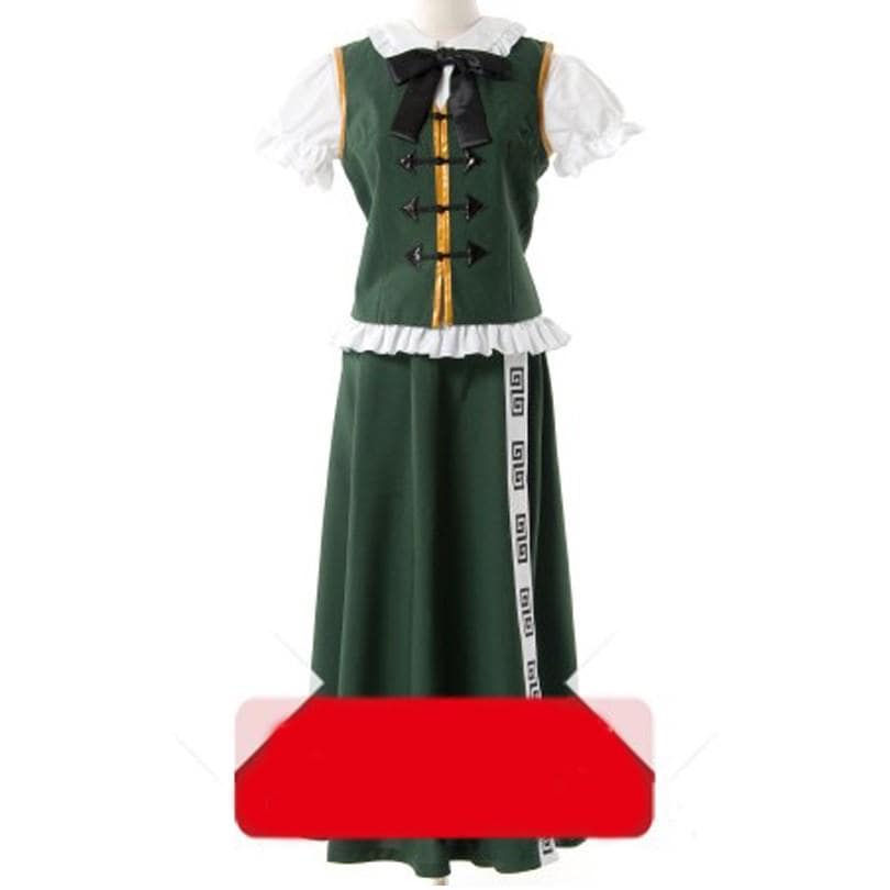 東方Project　紅美鈴 ほんめいりん 風 コスプレ衣装 演出服 変装 cosplay 仮装 二次会 イベント パーティー-635