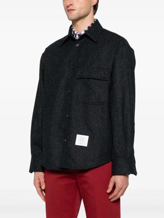 THOM BROWNE Men Shirts MWL420A05385 415 NAVY