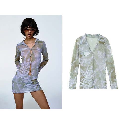 [ビビジ シンビ 着用] アリアブラウス_BROWN/カジュアル 女性上着 韓国人気ファッション 韓国ファッションスタイル 2023年新作