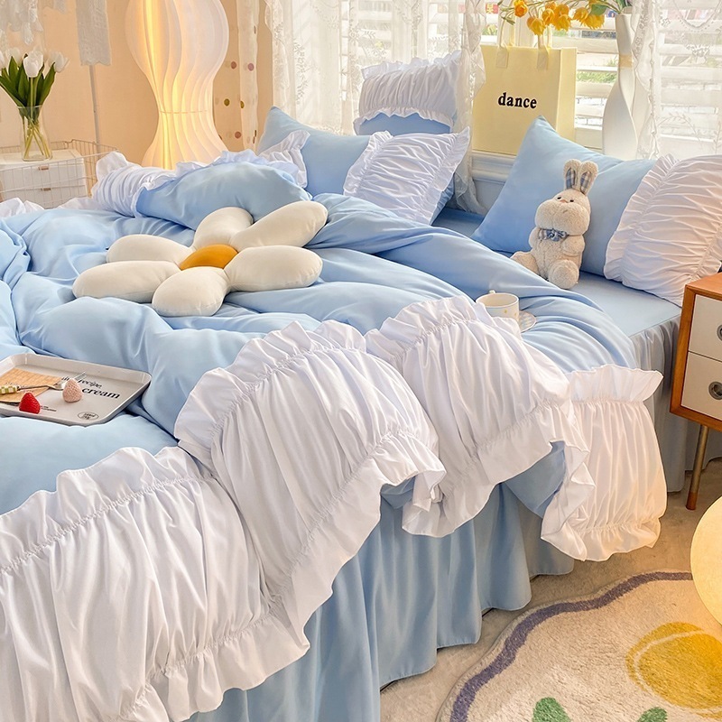 布団カバーシーツ敷パッド布団カバー人気！無地 4点セットアップ 韓国ファッション シーツ 寝具 メガ割 ベッドカバー布団カバー 布団カバー 布団セット 枕カバー