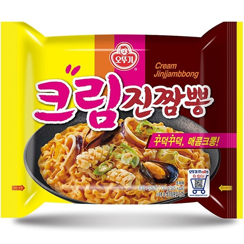 クリーム 眞チャンポン麺 x 32個／韓国 食品 お土産 ラーメン 乾麺 インスタントラーメン ジンチャンポン