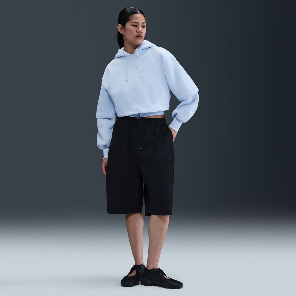 ナイキ スポーツウェア フェニックス フリース 女性 ルーズ 半袖 クロップ フレンチテリー タップ HJ1334-423