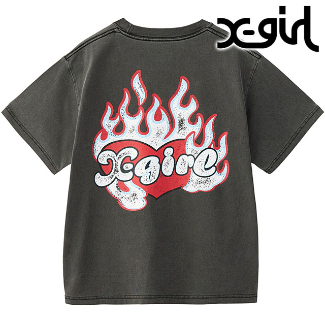 メール便 ファイヤーハートロゴ ショートスリーブティー [105253011010] FIRE HEART LOGO S/S TEE レディース トップス 半袖Tシャツ BLACK 正規取扱店
