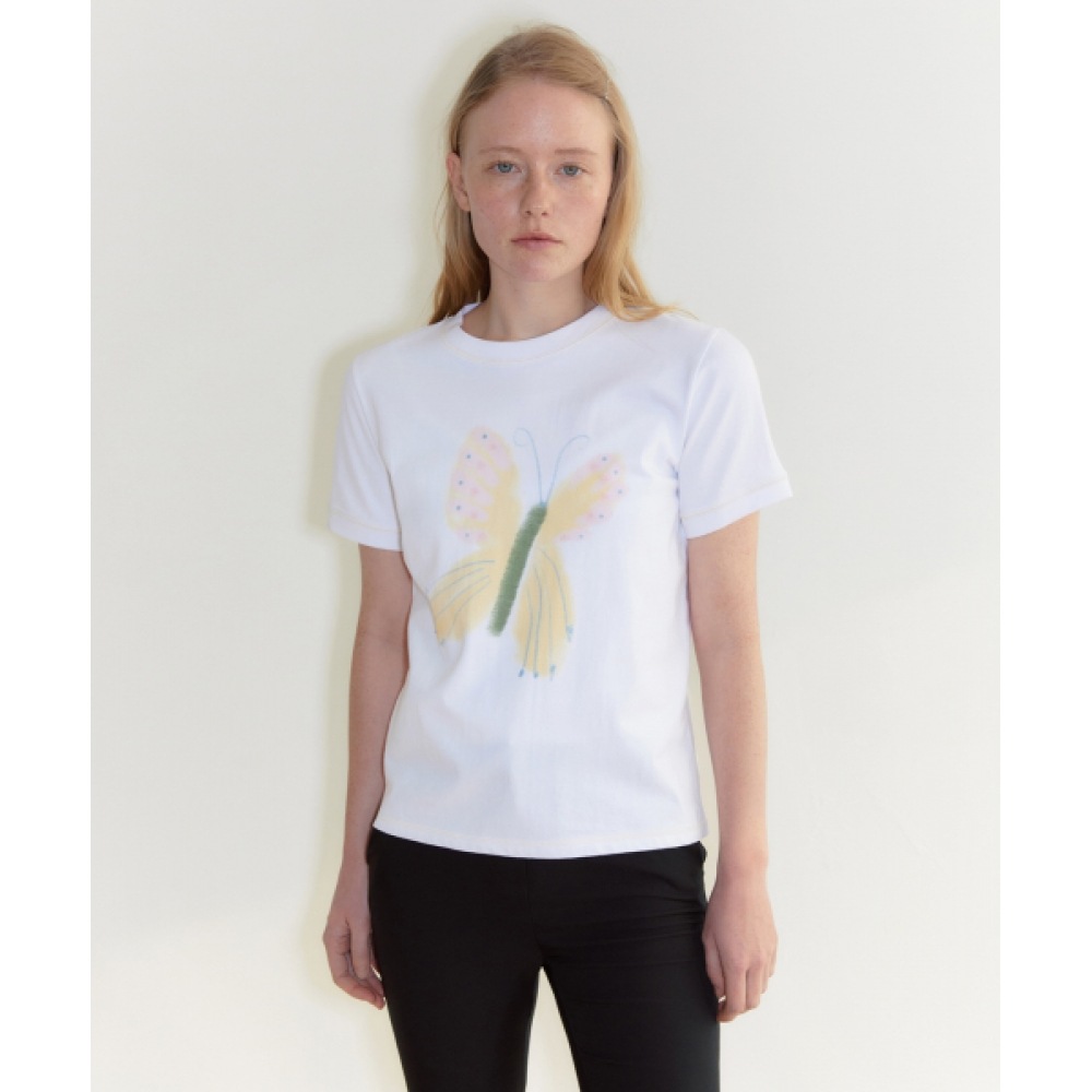 SINOON バタフライ Tシャツ (ホワイト)
