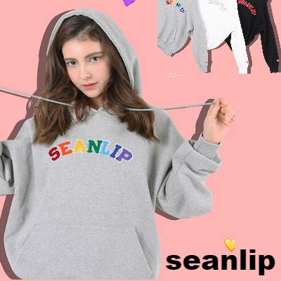 seanlipシーエンリップ ロゴ ブークレイ フードパーカー SNSで人氣