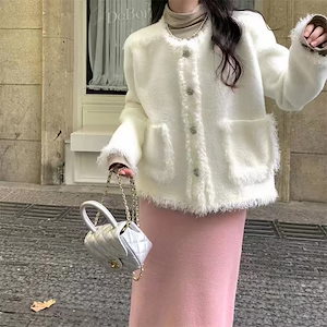 トップス カーディガン 羽織 セーター 長袖 ラウンドネック かわいい おしゃれ カジュアル ゆったり 夏 韓国ファッション レディース お出かけ