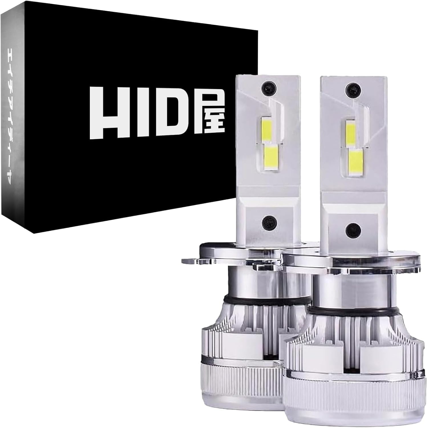 HID屋 H4 38700cd LED ヘッドライト Hi/Lo 切替 爆光 車検対応 ホワイト 12V 2本1セット iシリーズ α(アルファ)