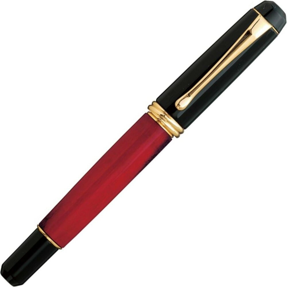 呉竹 くれ竹万年筆 夢銀河 鹿角 古代日本茜染め DBA140-3