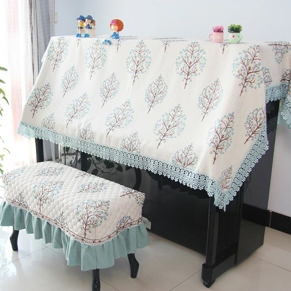 ピアノカバー 椅子カバー 2点セット ピアノカバーセット アップライトピアノ カバー トップカバー 北欧 電子ピアノカバー 防塵カバー アップライト ハーフカバー 汚れ防止 ヨーロッパ風 おしゃれ 高