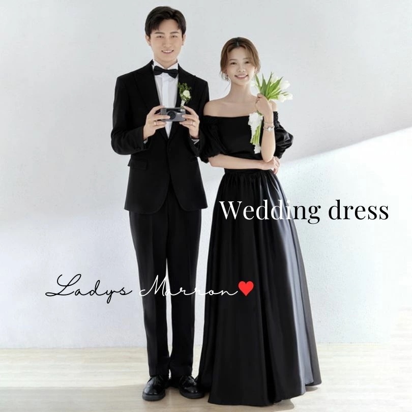 6月の新製品安いウエディングドレス ウェディングドレス 黒 前撮りドレス ブラックドレス 二次会 花嫁 2次会 カラードレス Aライン オフショル オフショルダー ベアトップ 結婚式 プリンセスドレス