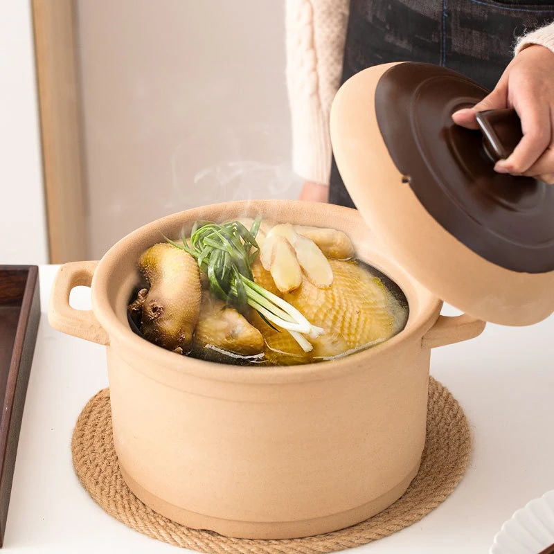 Casseroleシチュー家庭用スープポット高温耐性ドライ燃焼ガスストーブ特別粘土ポットライスキャセロール小さなトランペット Clay