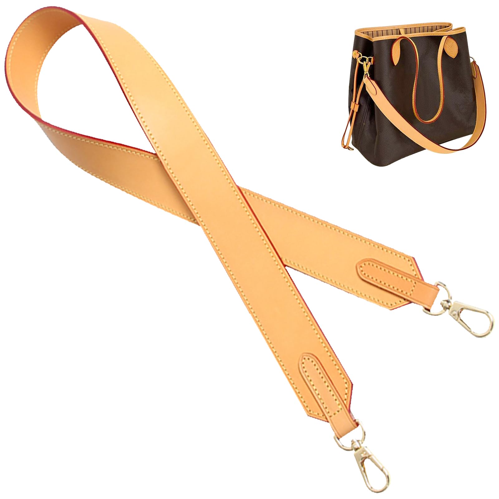 jiesinlov Vachetta レザーストラップ交換ハンドバッグ用ハンドバッグ ショルダーストラップ
