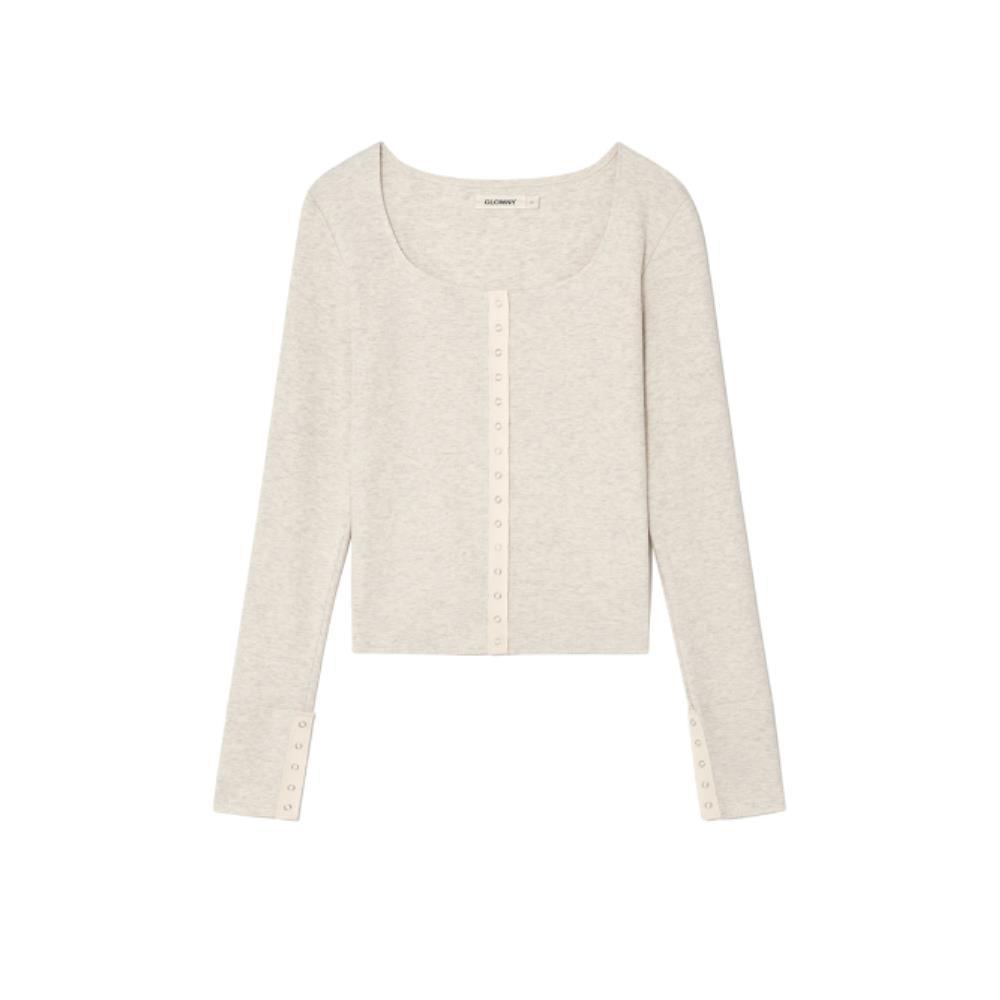 GLOWNY NU NOSTALGIA LONG SLEEVE MELANGE BEIGE GY24ALS004