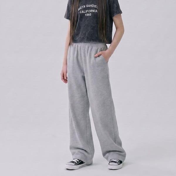 ハンテンティーンズ ドンベク01 ガールズ ウエストゴム ワイドパンツ_メランジグレー 14580-138-601-09-055 (E53301165)