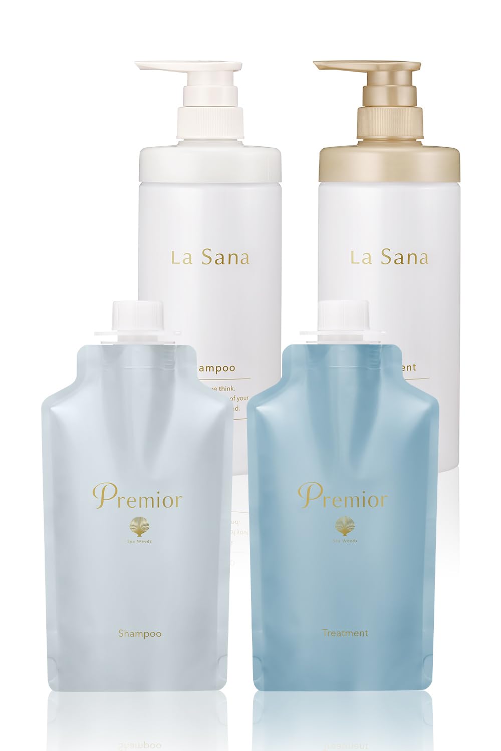 ラサーナ (La Sana) プレミオール シャンプー＆トリートメント アロマティックフローラルの香り (（新）空ボトル付きセット)