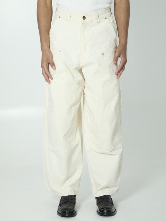 WILLY CHAVARRIA Men Denim Pants WCBTM0079 CREAM