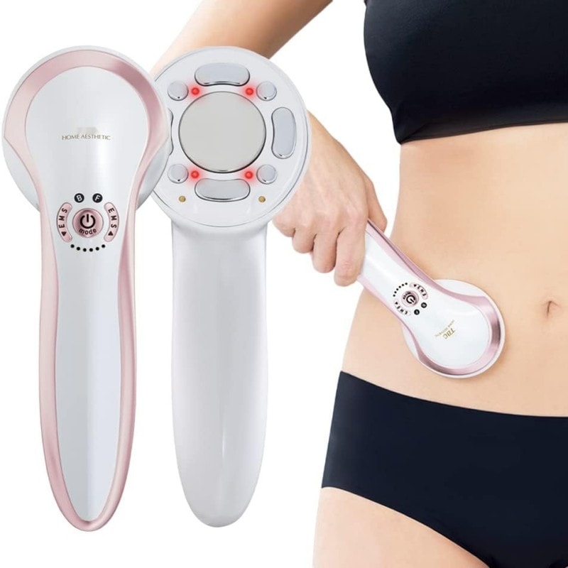 TBC ヒートキャビシェイプ 超音波 家庭用 ギフト 複合美容器 ボディケア フェイスケア RF LED 防水仕様 顔 体 お腹 二の腕 脚 エステ