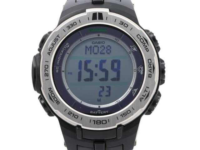 カシオ 腕時計 プロトレック ステンレス 樹脂 PRW-3100 デジタル 電波ソーラー シルバー ブラック デジタル文字盤 メンズ時計 メンズウォッチ 高級 ブランド【本物保証】